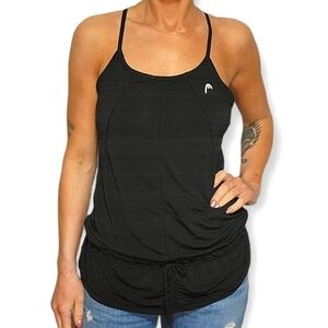 Head Active Tank Top Size Medium Black Built in Bra